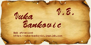 Vuka Banković vizit kartica